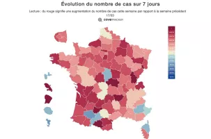 La Haute-Loire fait partie des départements qui ont vu leurs cas Covid le plus augmenter ces 7 derniers jours